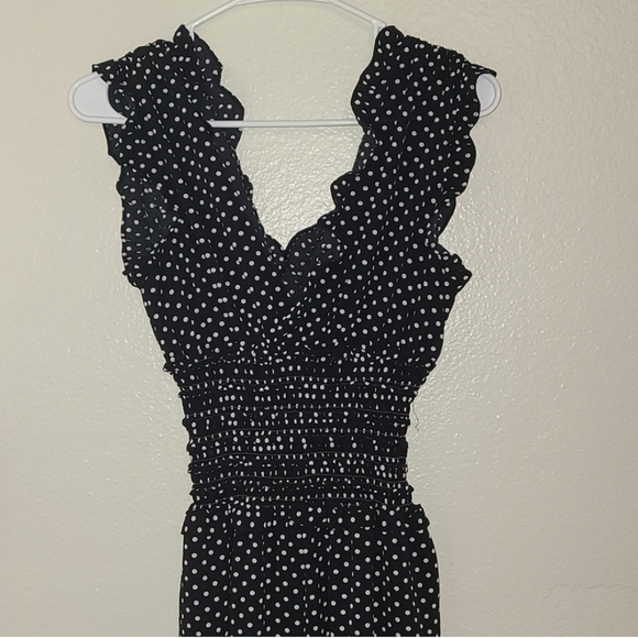 MAX STUDIO Wide Leg Polka Dot Jumpsuit - Picture 2 of 9